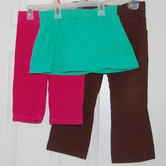 Girls Size 4T Bundle- Long Sleeve Top, Skirt, Skort, Crop Sweatpants, Pants - Picture 9 of 16